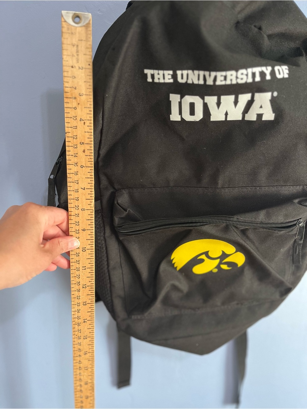 University of Iowa Black & Yellow Backpack - Collegiate Men's Bag - Picture 2 of 4